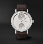 Laurent Ferrier - École Régulateur Automatic 40mm Stainless Steel and Leather Watch, Ref. No. LCF026.AC.GN1.1 - White
