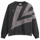 Umbro Men's Washed Diamond Drill Sweat in Black/Volcanic Ash