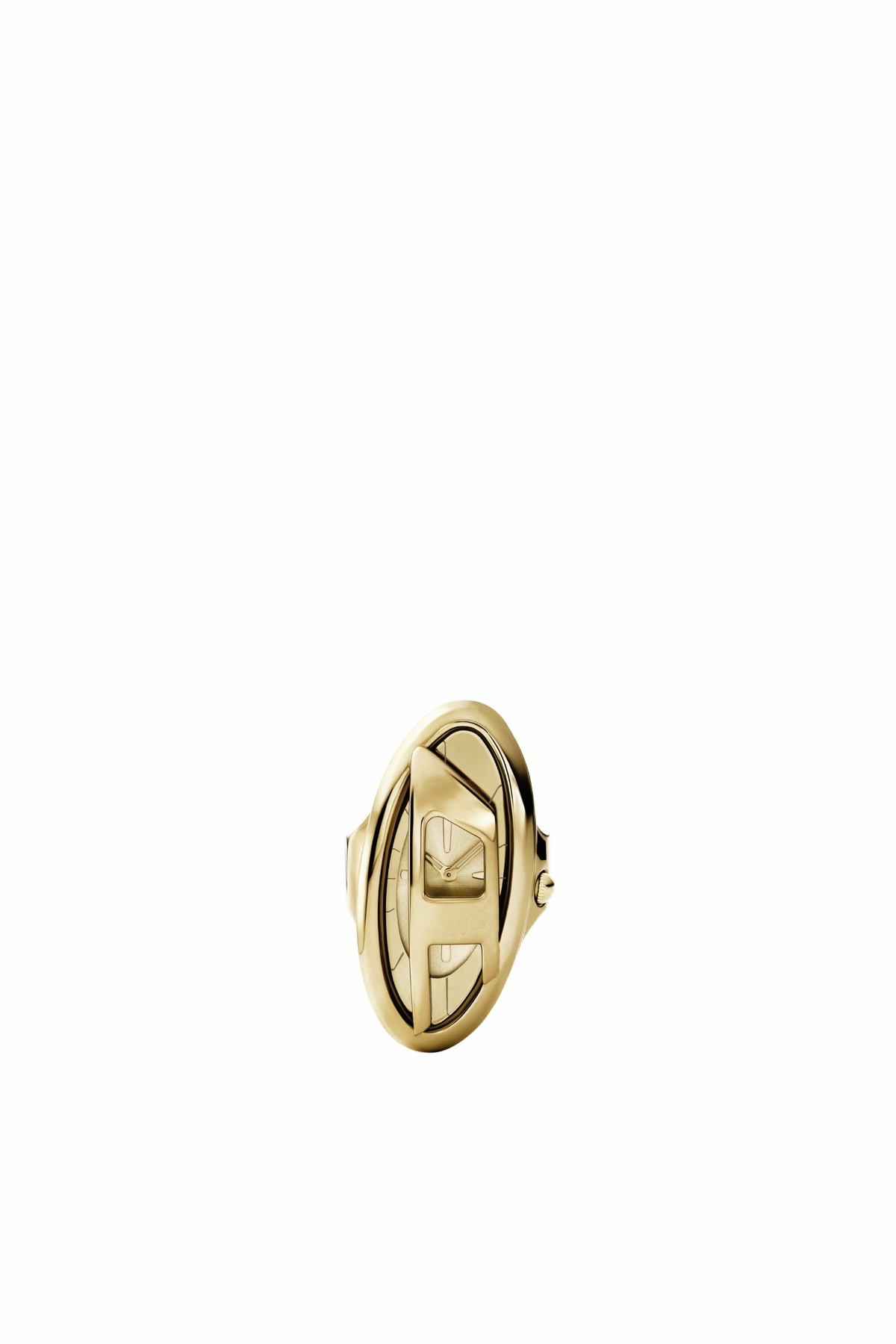 Diesel D-Era gold-tone stainless steel ring watch - Timeframes