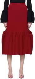 CFCL Red Fluted Skirt