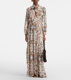Melissa Odabash Skylar tie-neck printed maxi dress