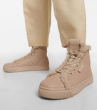 Gianvito Rossi - 360 High shearling-lined leather sneakers