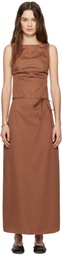 Ruohan Brown Syros Maxi Dress