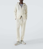 Brunello Cucinelli Ribbed-knit cashmere zip-up hoodie