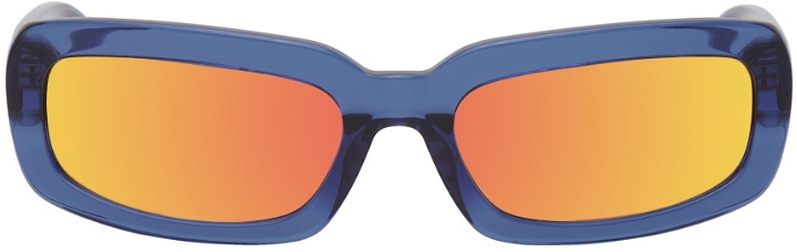 Photo: Dries Van Noten Navy Linda Farrow Edition Acetate Sunglasses