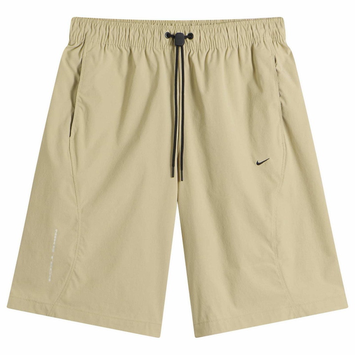Photo: Nike Men's Tech Helios Sun Short in Desert Khaki/Black