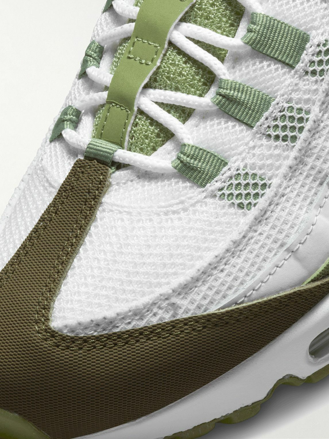 Nike Air Max 95 Suede and Mesh Sneakers White Nike