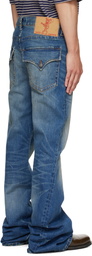 COÛT DE LA LIBERTÉ Blue Jimmy Sioux Twisted Flare Jeans