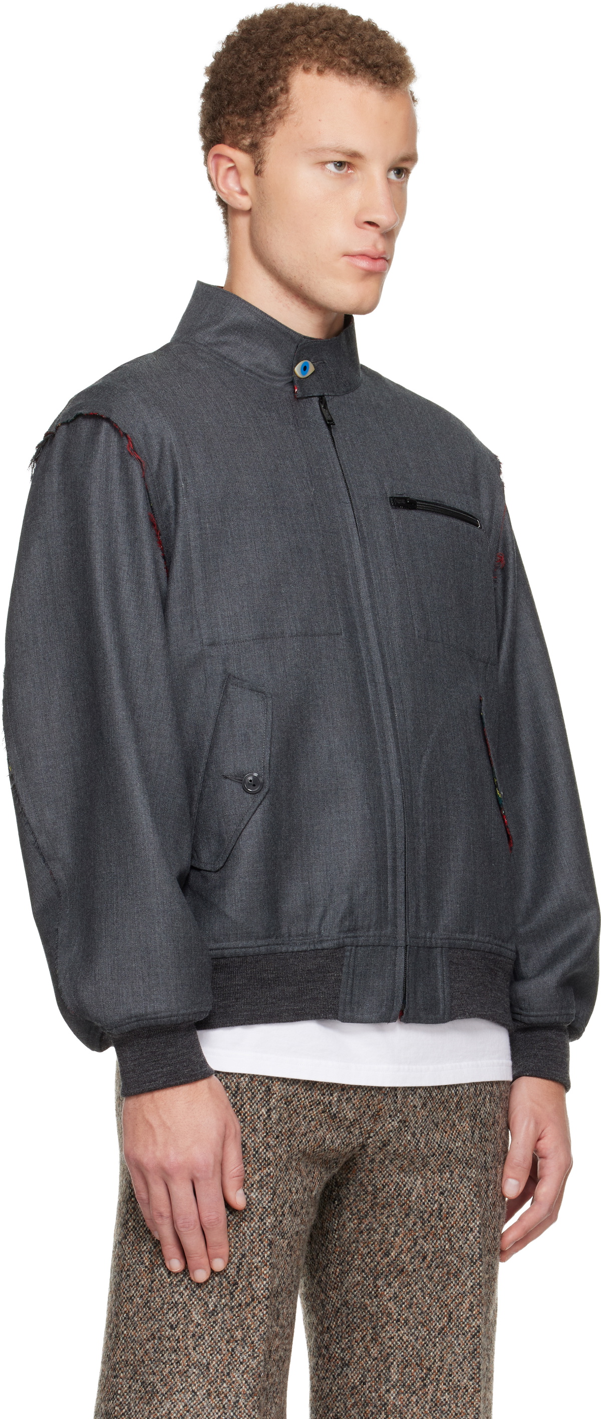 UNDERCOVER Gray UC2E4211 Bomber Jacket
