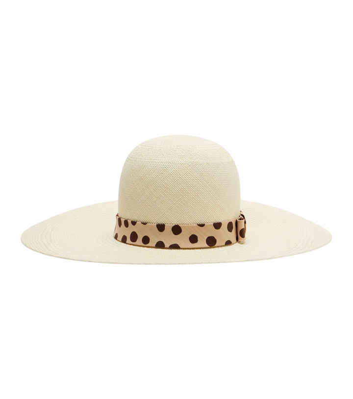 Photo: Valentino Polka-dot straw boater hat