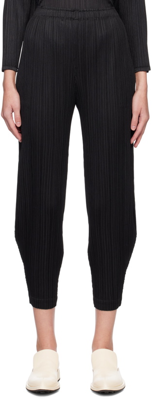 Photo: Pleats Please Issey Miyake Black Oval Trousers