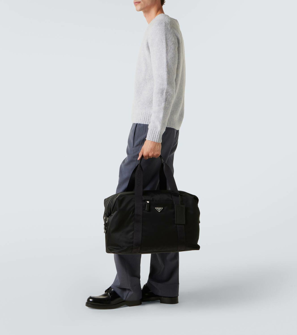 Prada Re-Nylon leather-trimmed duffel bag