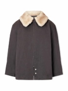 Enfants Riches Déprimés - Viktor Shearling-Trimmed Padded Cotton-Twill Jacket - Black