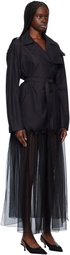 Nensi Dojaka Black Mia Hybrid Trench Coat