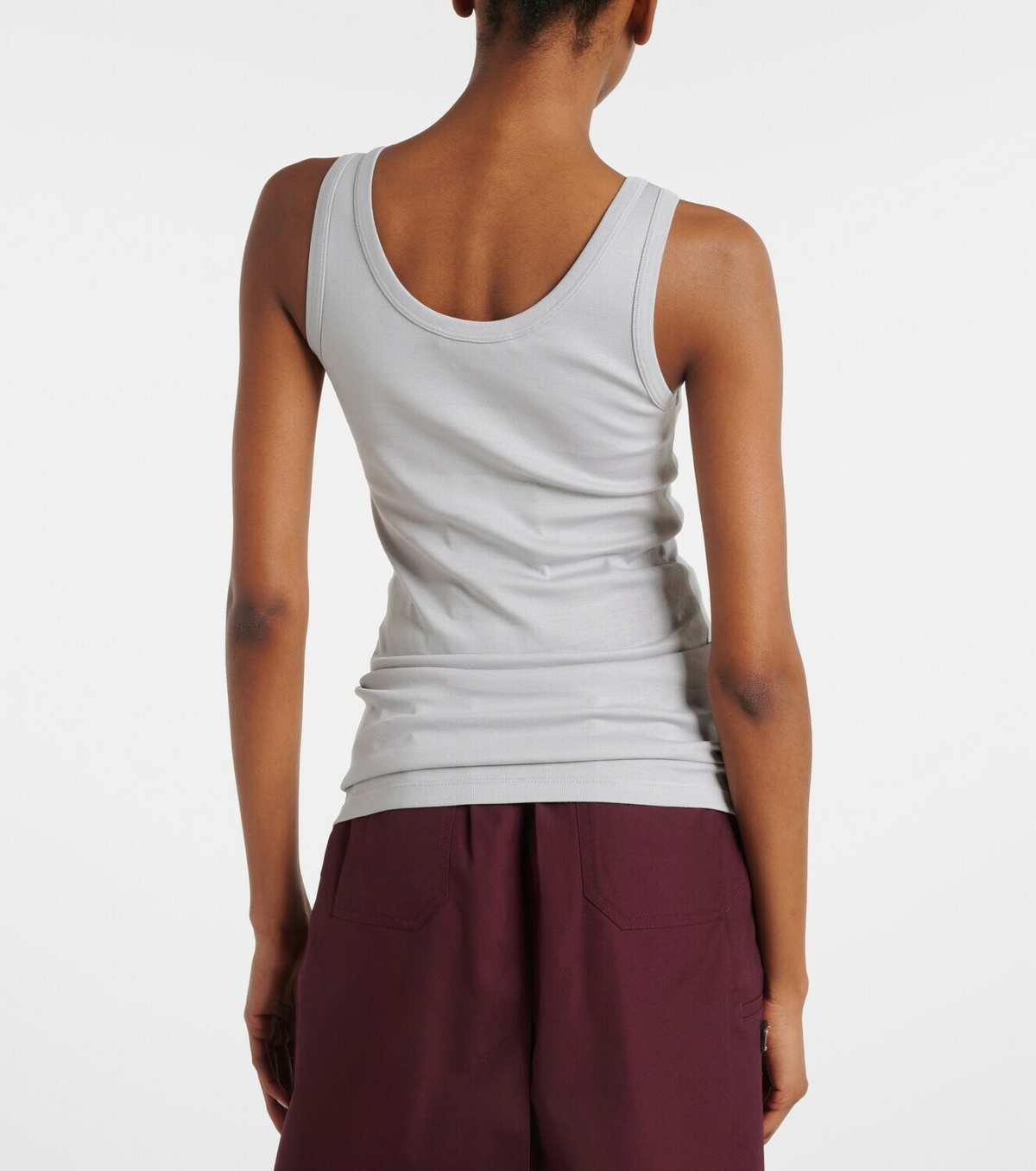 Prada Ribbed-knit cotton tank top