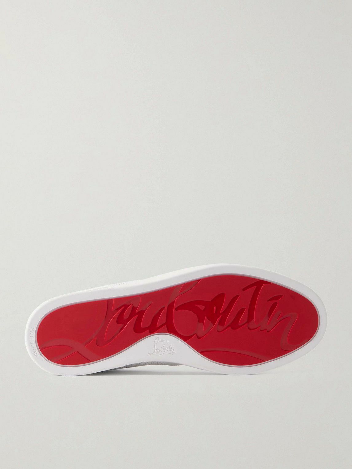 Christian Louboutin - Tutti Rui Perforated Leather Sneakers - White