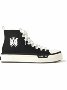 AMIRI - MA Court Leather-Trimmed Canvas High-Top Sneakers - Black