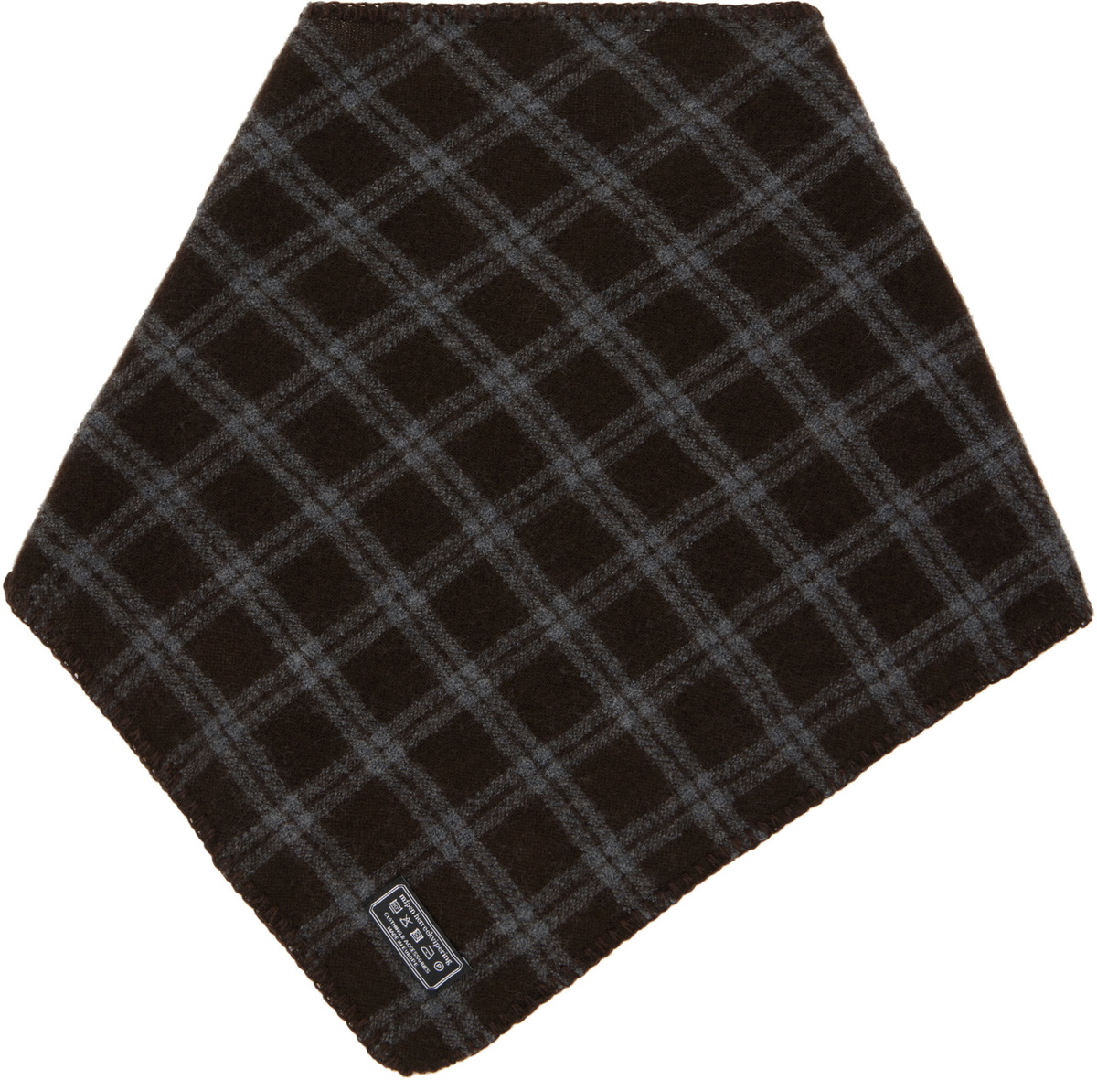 mfpen Brown & Gray Triangle Scarf