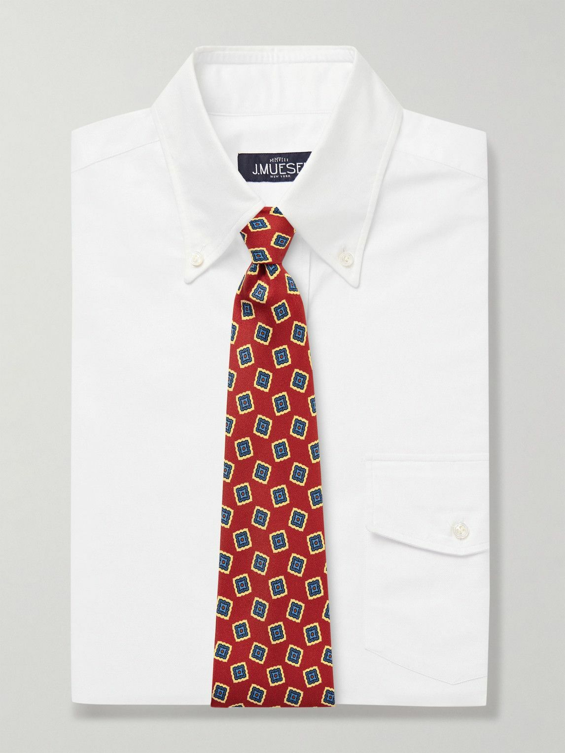 J. Mueser - 8cm Printed Silk Tie