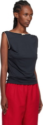 Caro Editions Black Alexa Jersey Top
