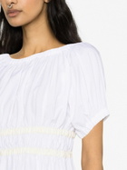 Molly Goddard White Mags Taffeta Midi Dress