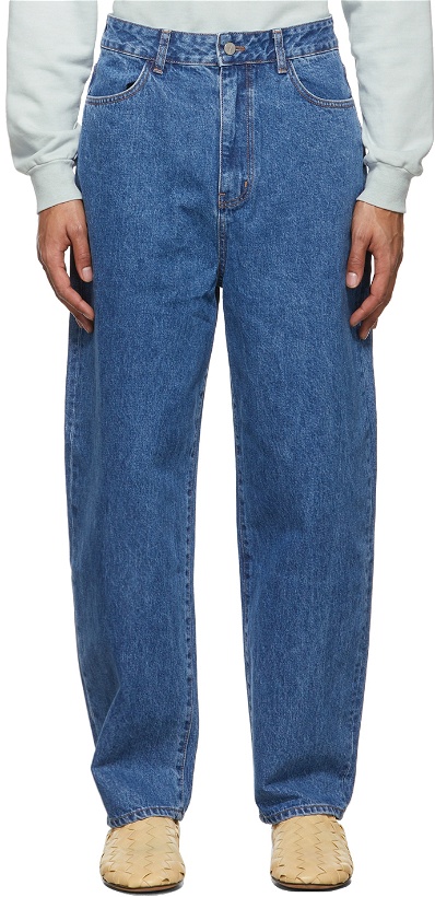 Photo: AMOMENTO Blue Recycled Cotton Round Jeans