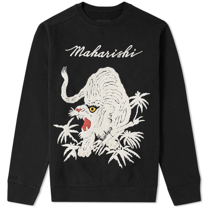 Photo: Maharishi White Tiger Crew Sweat