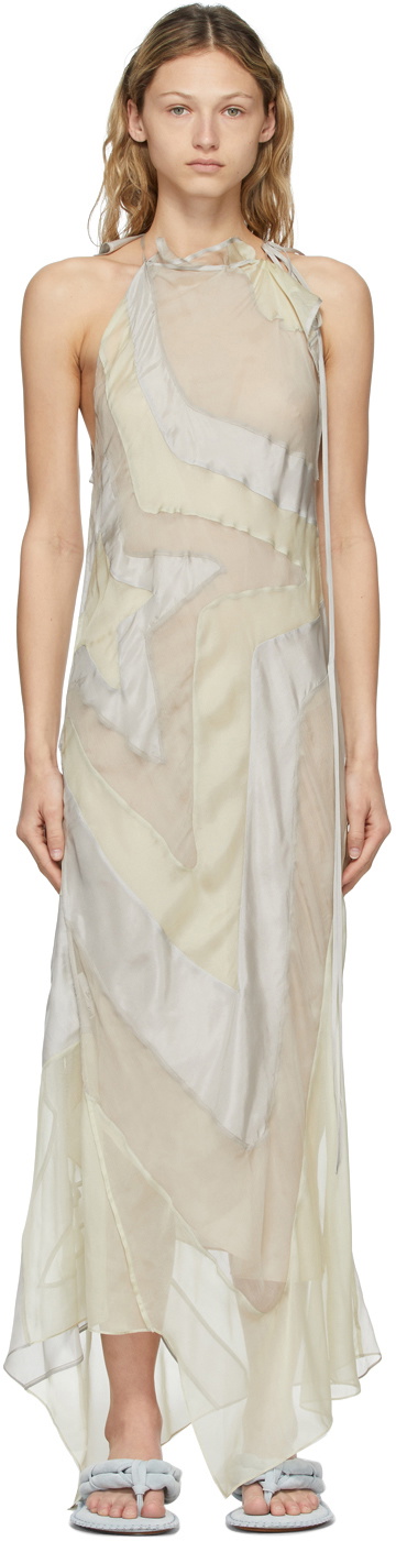 Acne Studios Grey Ben Quinn Edition Habotai Silk Dress
