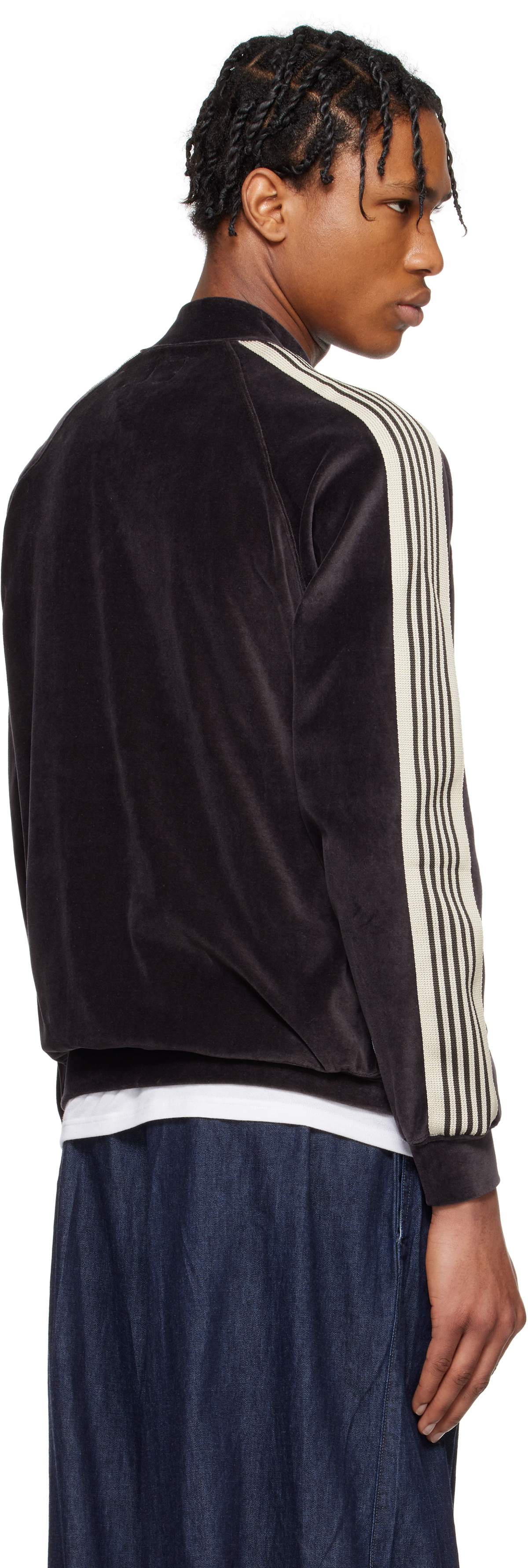 NEEDLES Black Rib Collar Track Jacket Needles