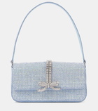 Self-Portrait Bow-detail embellished denim shoulder bag