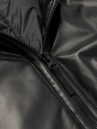 Stone Island - Logo-Print PrimaLoft Leather and Wool-Blend Bomber Jacket - Black