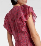Marant Etoile Godralia printed cotton midi dress