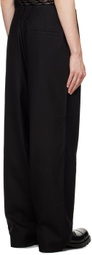 Feng Chen Wang Black Deconstructed Patchwork Trousers