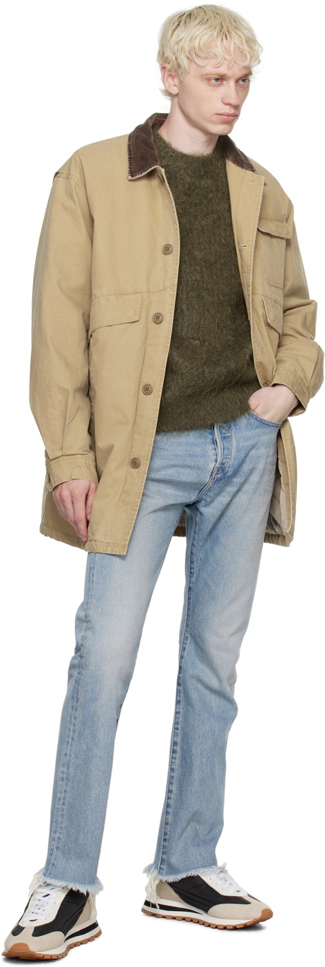 John Elliott Khaki Brushed Sweater