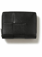 Bottega Veneta - Zip-Around Intrecciato Leather Wallet - Black