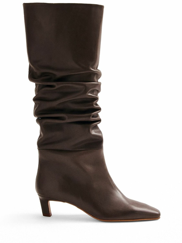 Photo: ALOHAS 50mm Kalila Gathered Leather Tall Boots