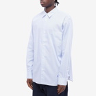 Comme des Garçons Homme Men's Striped Logo Shirt in White/Navy