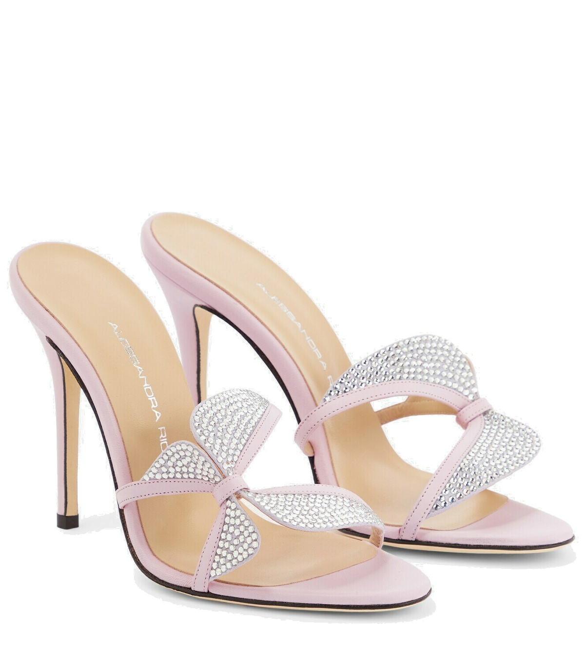 【Alessandra Rich】 Embellishedシルクサテンサンダル Alessandra Rich Embellished leather sandals Alessandra Rich