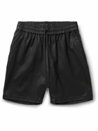 John Elliott - LA Leather Drawstring Shorts - Black