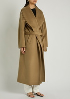 Rohe Double-faced Belted Wool and Cashmere-blend Coat Camel