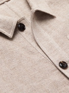 Peter Millar - Summer Strasse Herringbone Linen and Cashmere-Blend Shirt Jacket - Neutrals