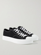 GIVENCHY - City Leather-Trimmed Canvas Sneakers - Black