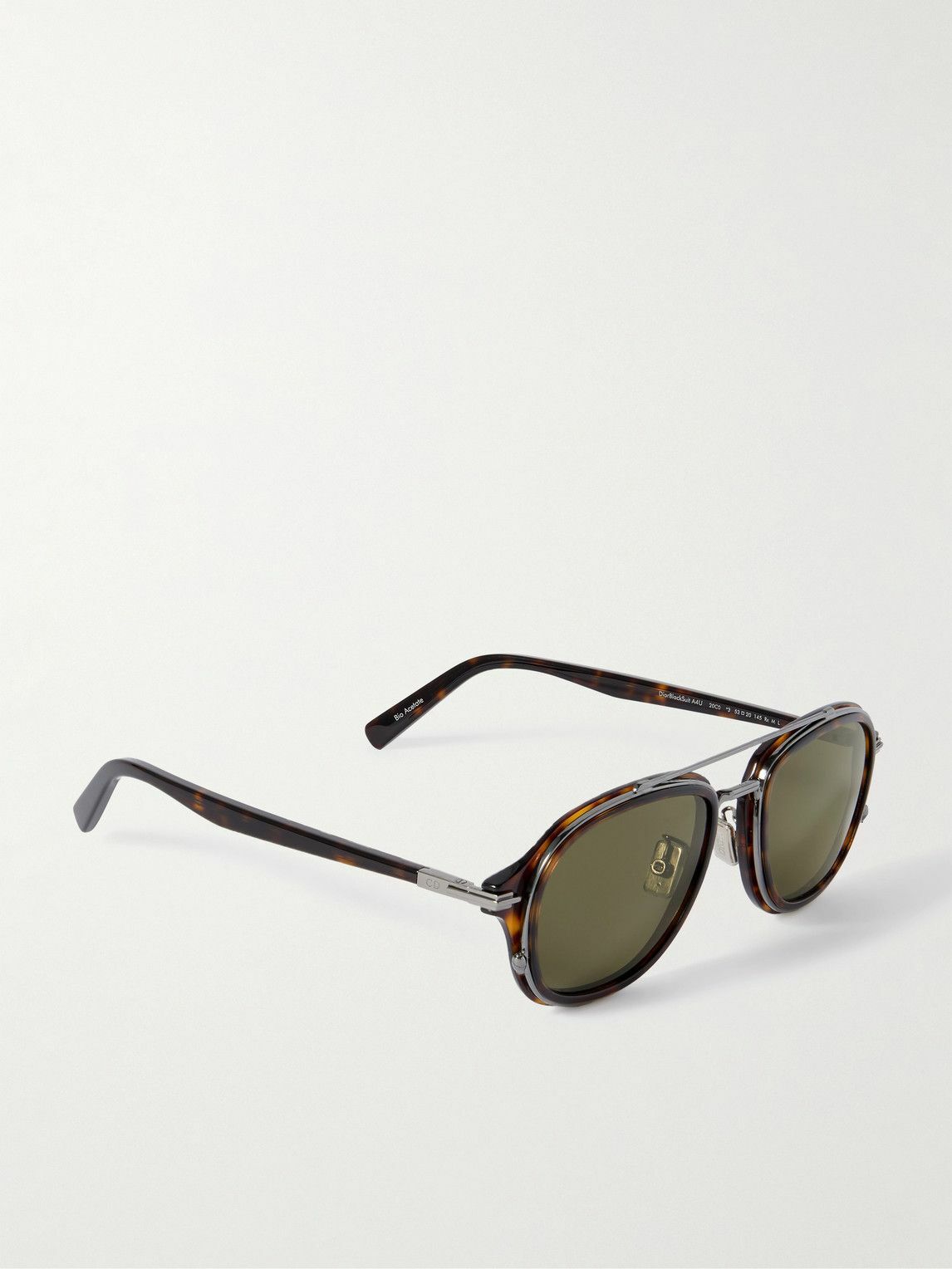 Dior Eyewear - DiorBlacksuit A4U Aviator-Style Tortoiseshell Acetate and Silver-Tone Sunglasses