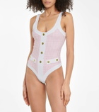 Caroline Constas Sailor checked swimsuit