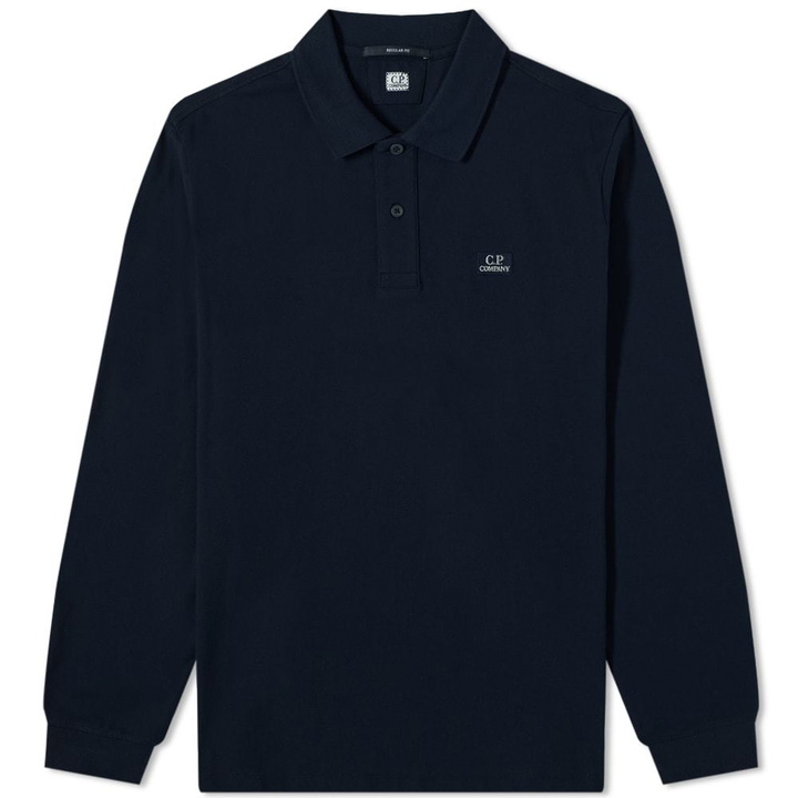 Photo: C.P. Company Patch Logo Long Sleeve Polo