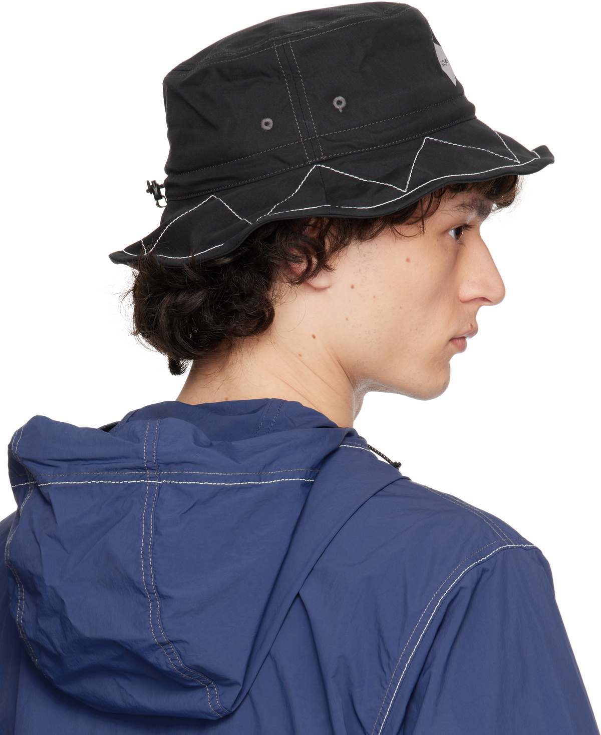 GRAMICCI andwonderコラボ バケットハット and wander Black Gramicci Edition ZigZag Stitch Hat and Wander