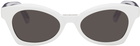 Balenciaga White Cat-Eye Sunglasses