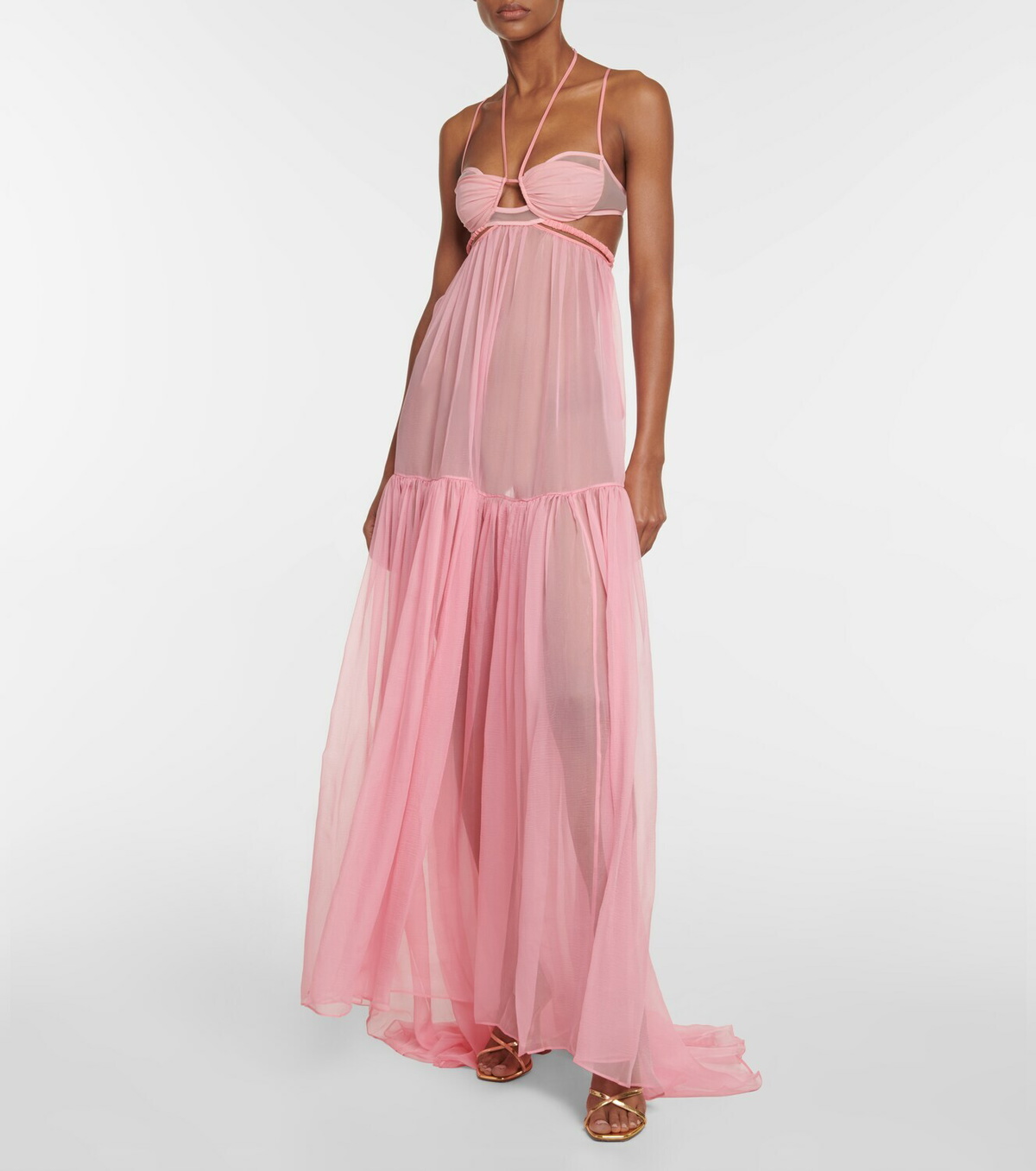 Nensi Dojaka - Cutout silk maxi dress