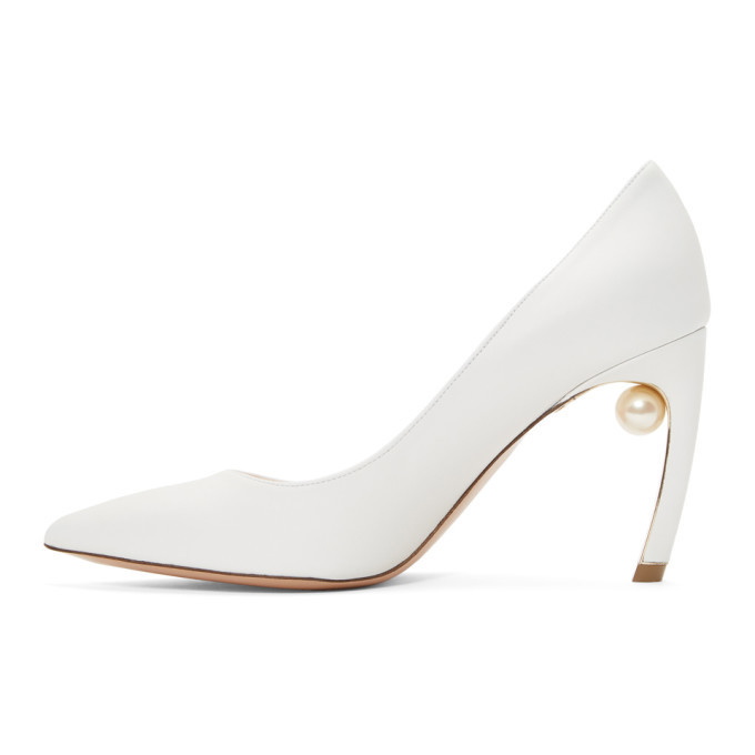 NICHOLAS KIRKWOOD Mira pearl-heel leather pumps – Shoes Post