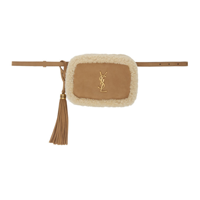 Ysl saint Laurent LOU BELT BAG IN SHEARLING AND NUBUCK